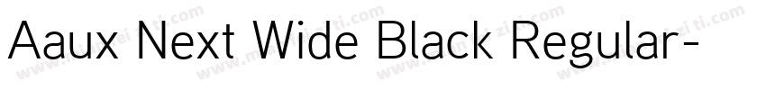 Aaux Next Wide Black Regular字体转换